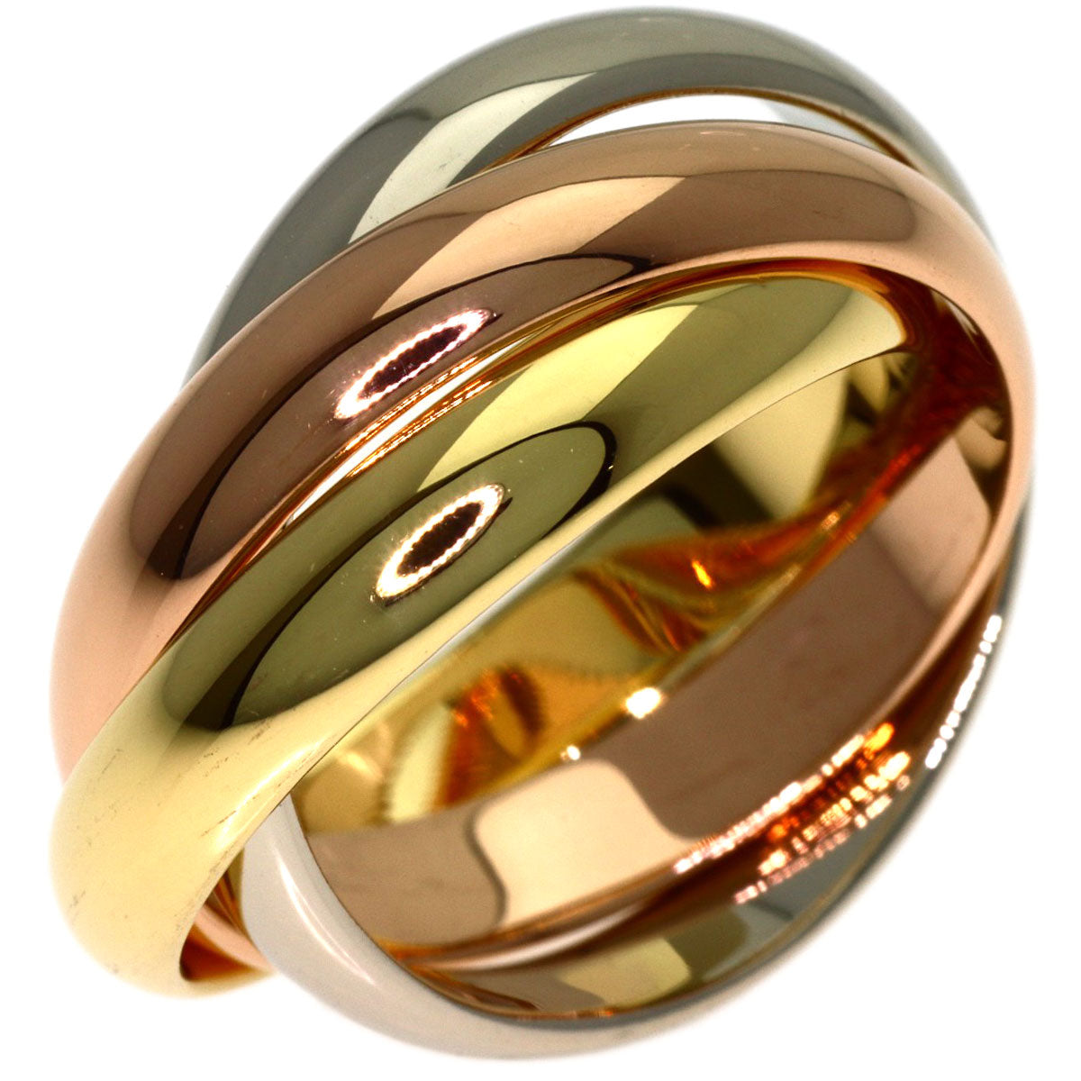 CARTIER Trinity MM #51 Ring K18 Yellow Gold 18K Pink GoldLadies [Used]