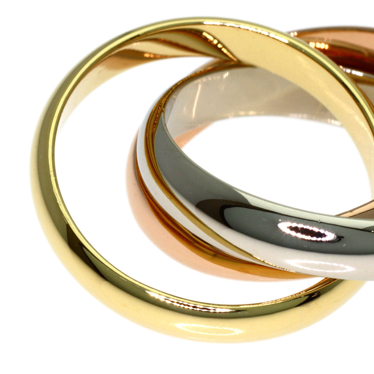 CARTIER Trinity MM #51 Ring K18 Yellow Gold 18K Pink GoldLadies [Used]