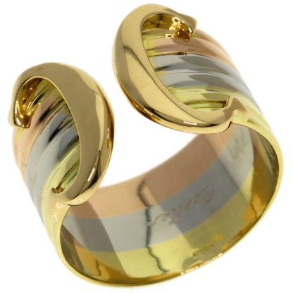 CARTIER 2C Ring LM #49 Ring K18 Yellow Gold K18 White GoldLadies [Used]