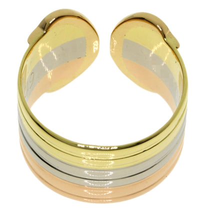 CARTIER 2C Ring LM #49 Ring K18 Yellow Gold K18 White GoldLadies [Used]