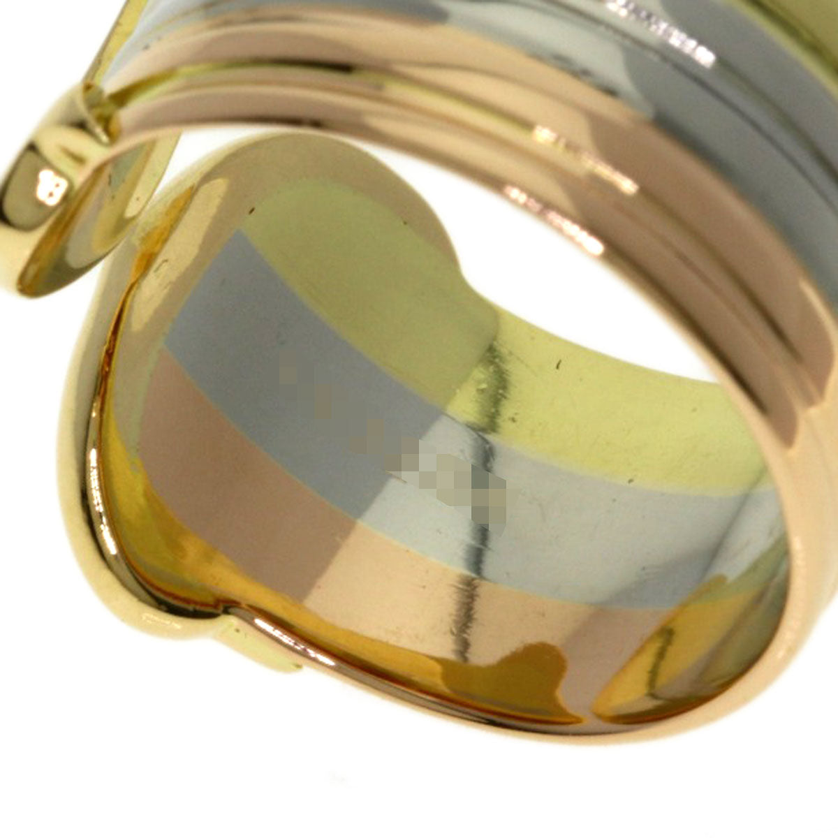 CARTIER 2C Ring LM #49 Ring K18 Yellow Gold K18 White GoldLadies [Used]
