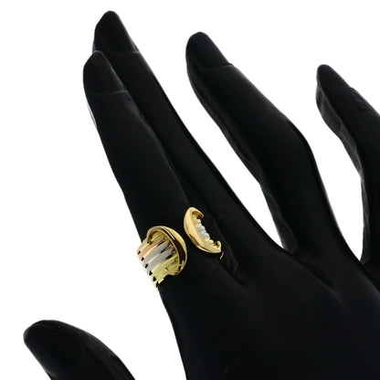 CARTIER 2C Ring LM #49 Ring K18 Yellow Gold K18 White GoldLadies [Used]