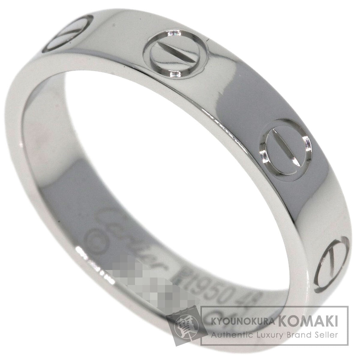 CARTIER mini love ring #48 Ring Platinum PT950 Ladies [Used]
