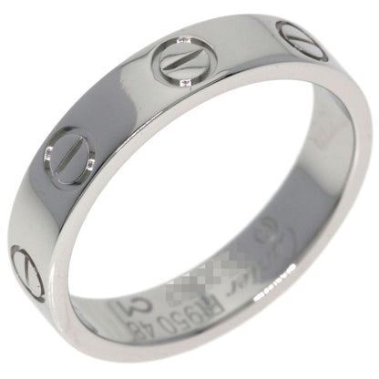 CARTIER mini love ring #48 Ring Platinum PT950 Ladies [Used]