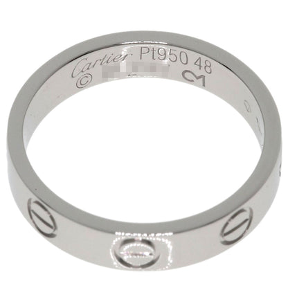 CARTIER mini love ring #48 Ring Platinum PT950 Ladies [Used]