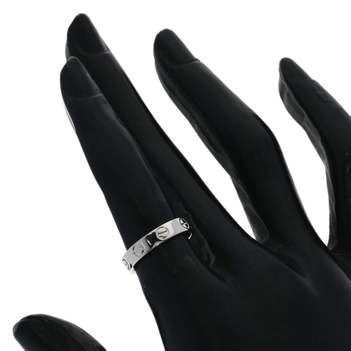 CARTIER mini love ring #48 Ring Platinum PT950 Ladies [Used]