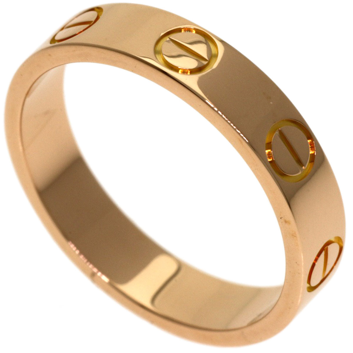 CARTIER Mini love ring # 47 Ring K18 Pink Gold Ladies [Used]