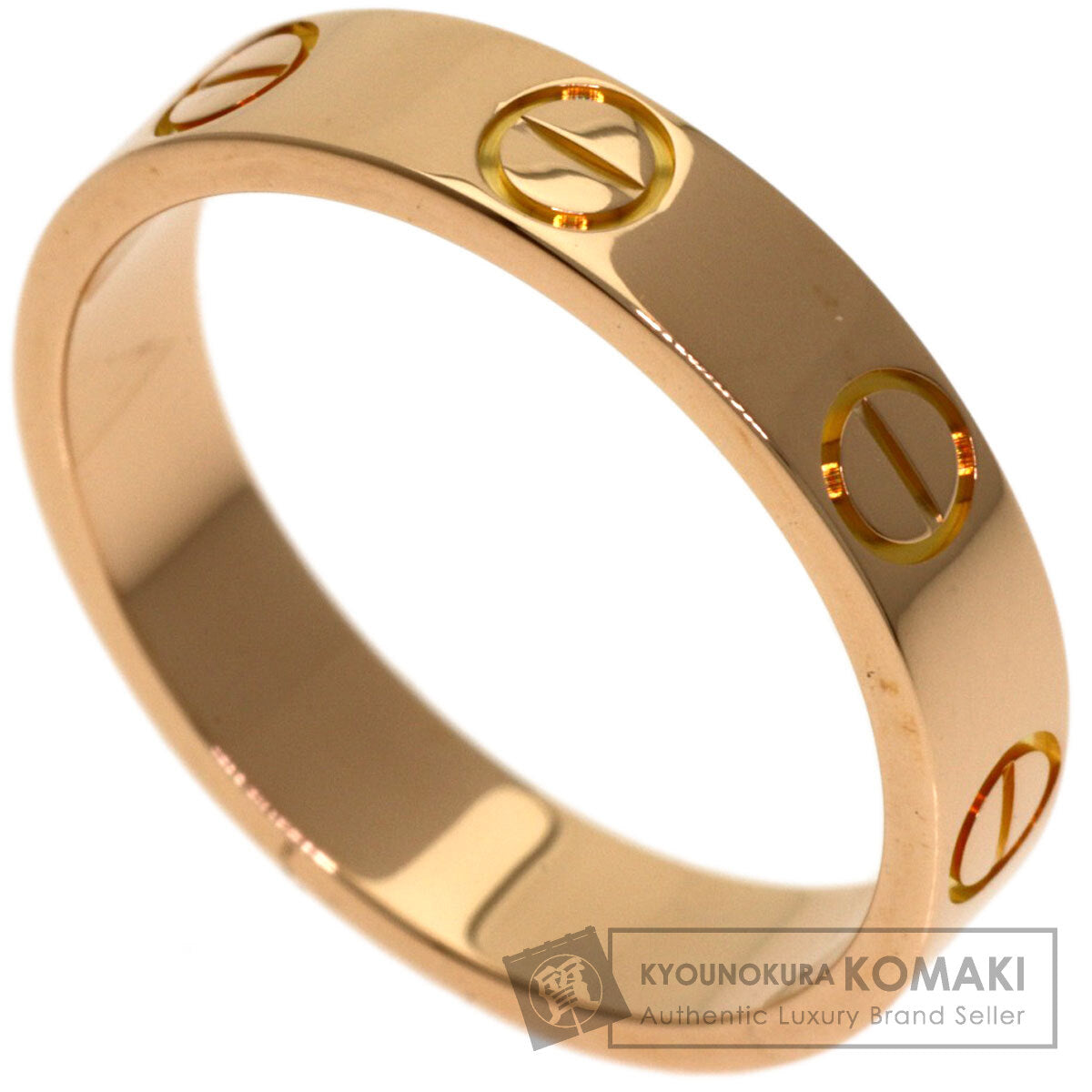 CARTIER Mini love ring # 47 Ring K18 Pink Gold Ladies [Used]