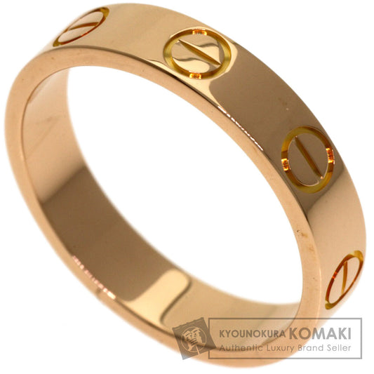 CARTIER Mini love ring # 47 Ring K18 Pink Gold Ladies [Used]