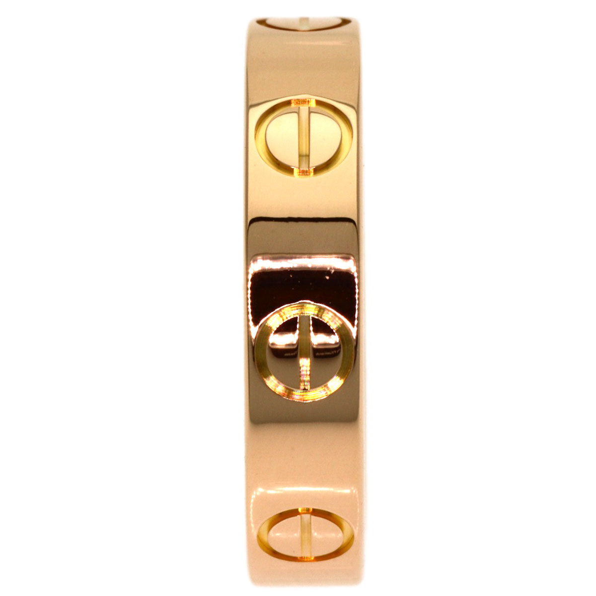 CARTIER Mini love ring # 47 Ring K18 Pink Gold Ladies [Used]