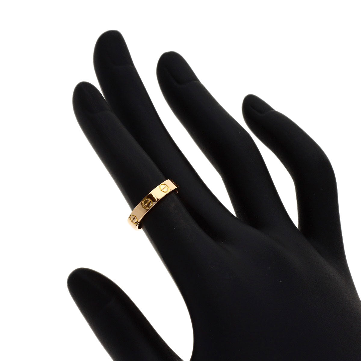 CARTIER Mini love ring # 47 Ring K18 Pink Gold Ladies [Used]