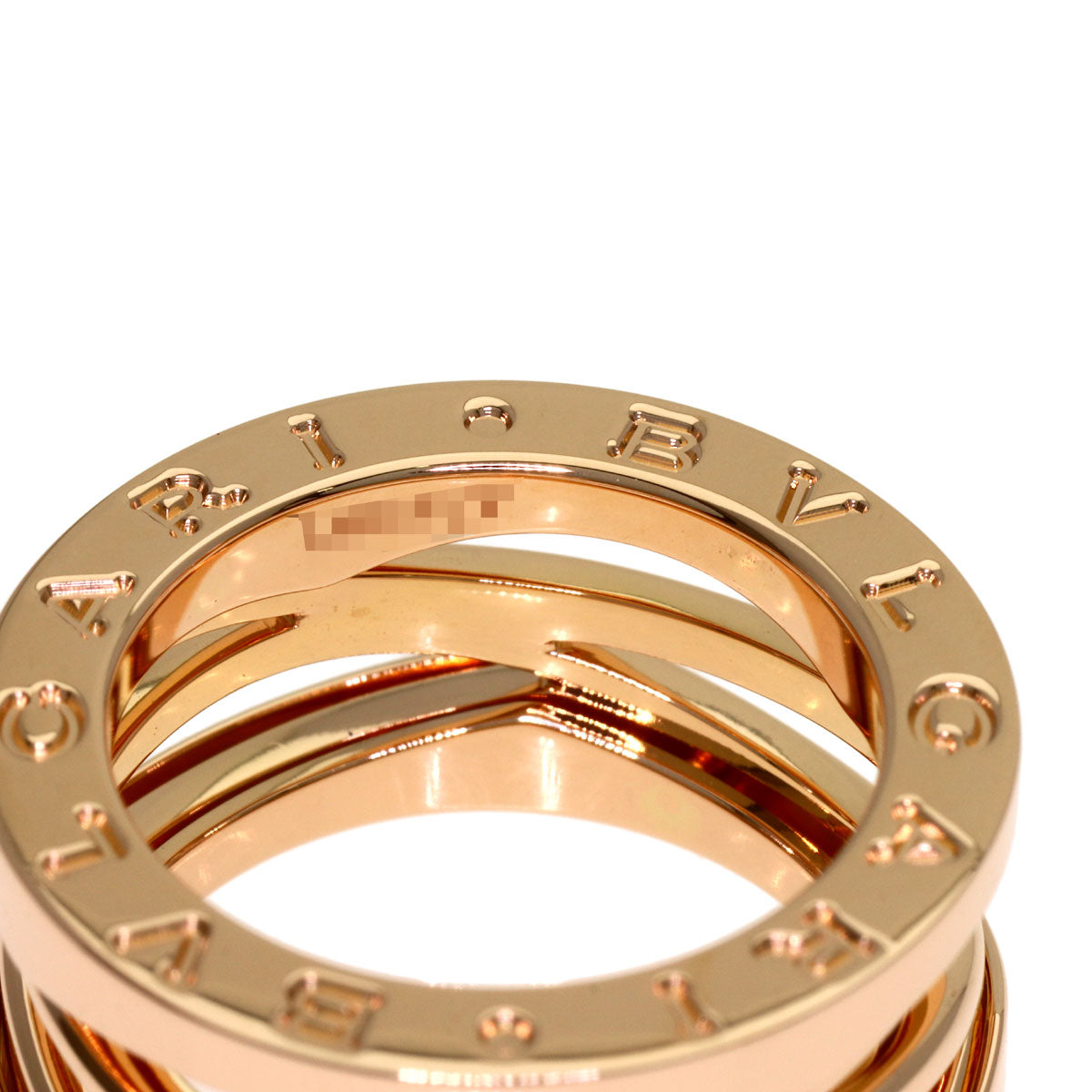 BVLGARI B.zero1 Legend 3 Bands #47 Ring K18 Pink Gold Ladies [Used]