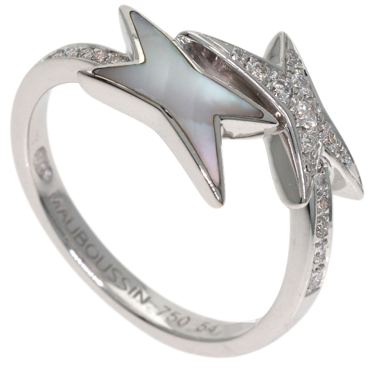 MAUBOUSSIN Etoile de Vie Diamond #54 Ring K18 White Gold Ladies [Used]