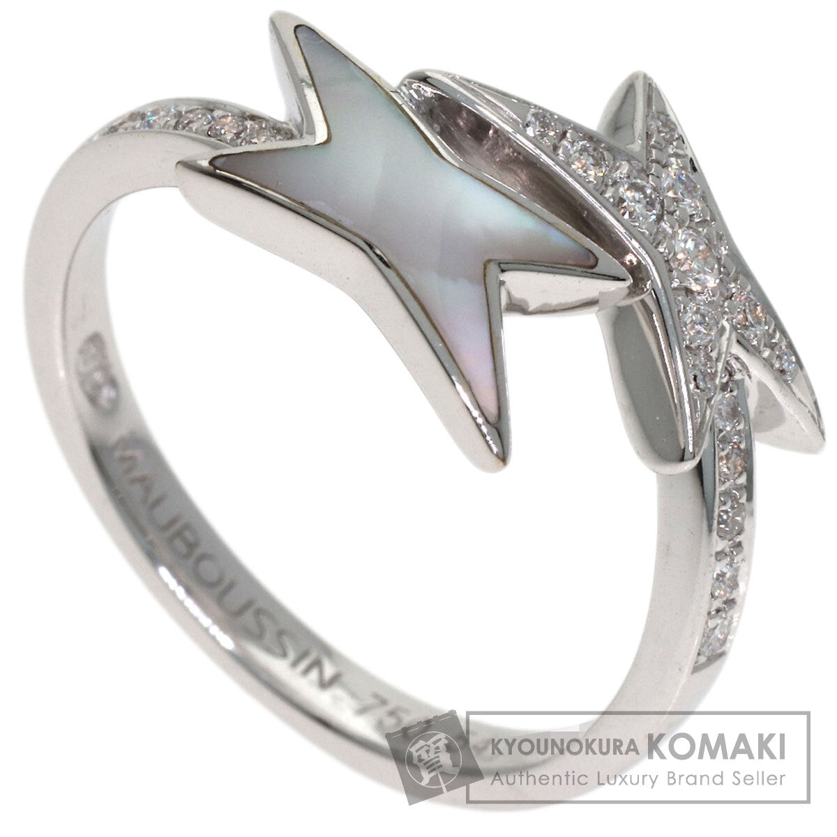 MAUBOUSSIN Etoile de Vie Diamond #54 Ring K18 White Gold Ladies [Used]