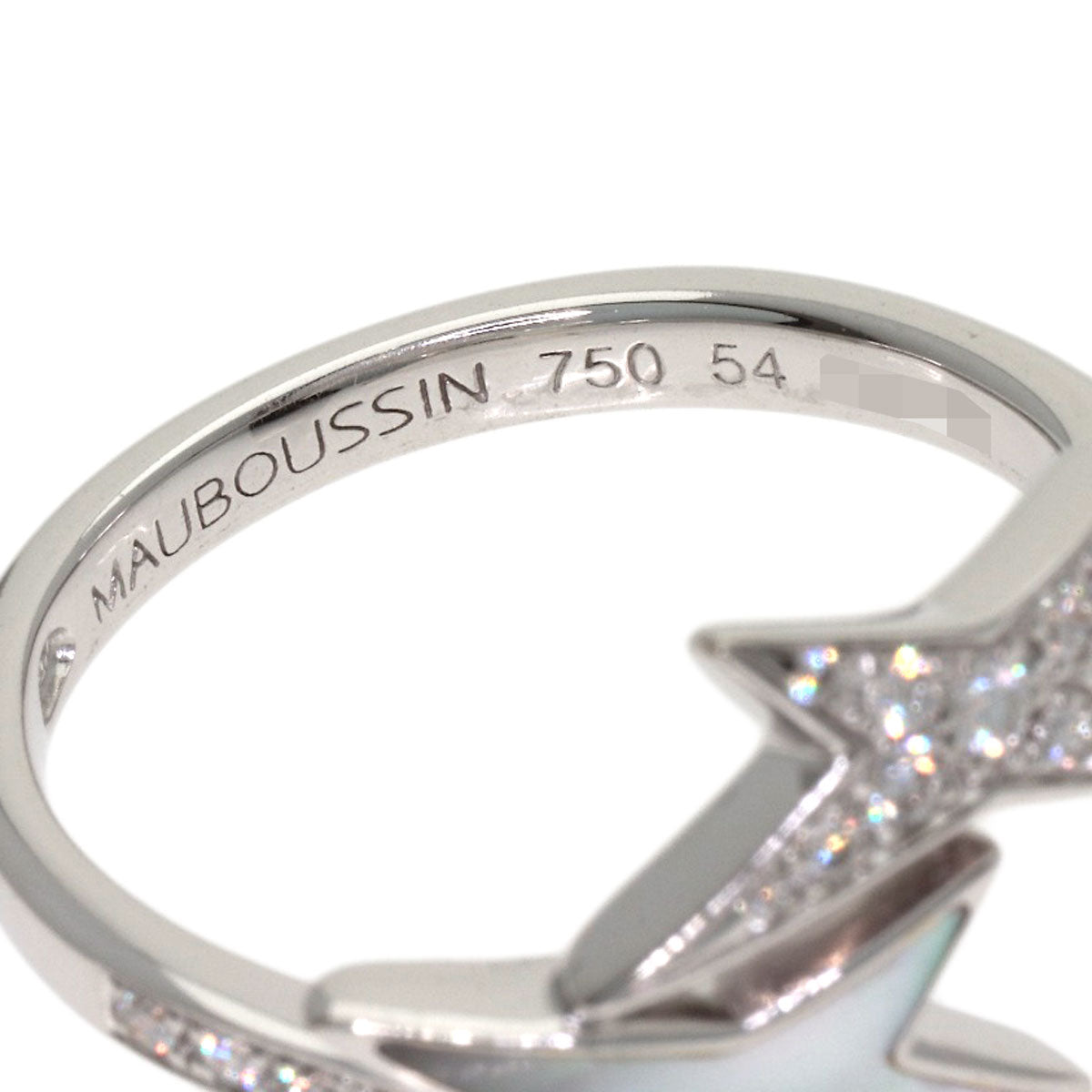 MAUBOUSSIN Etoile de Vie Diamond #54 Ring K18 White Gold Ladies [Used]