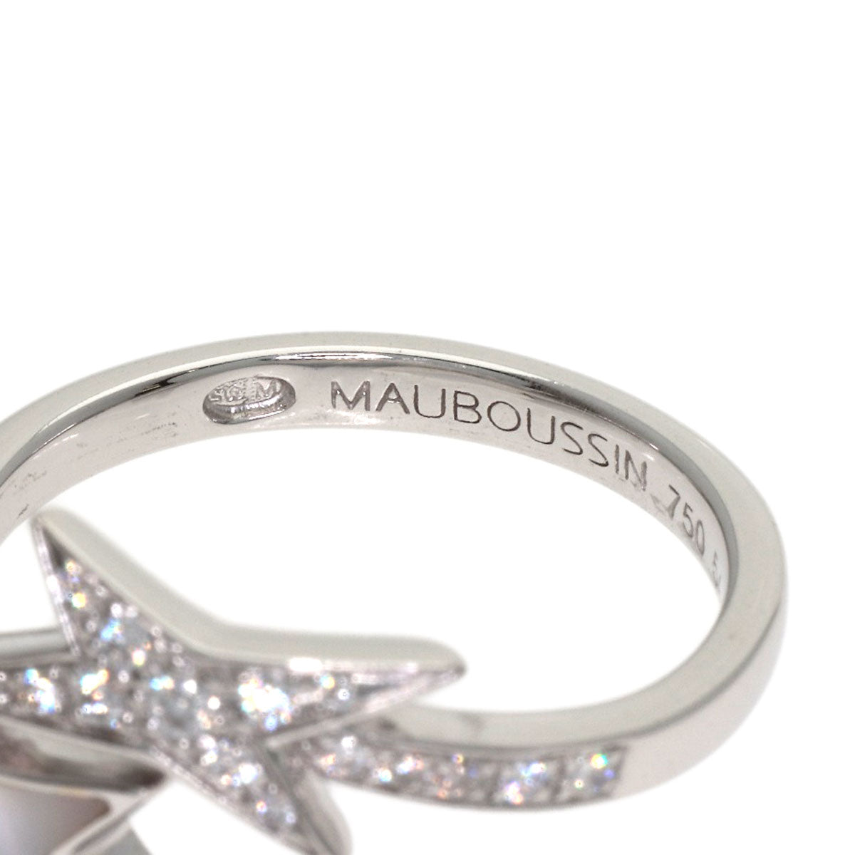 MAUBOUSSIN Etoile de Vie Diamond #54 Ring K18 White Gold Ladies [Used]
