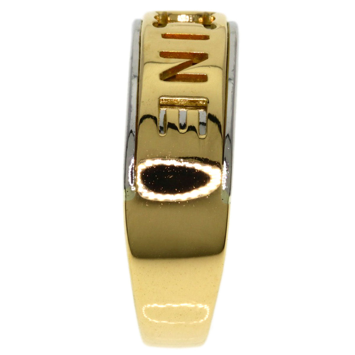 CELINE Macadam Ring K18 Yellow Gold PT900Ladies [Used]
