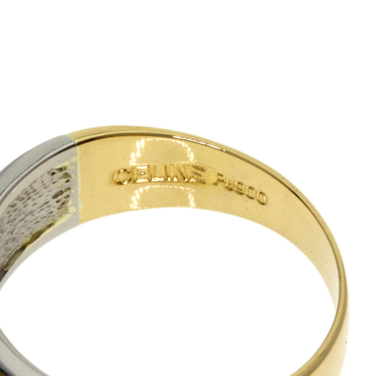 CELINE Macadam Ring K18 Yellow Gold PT900Ladies [Used]
