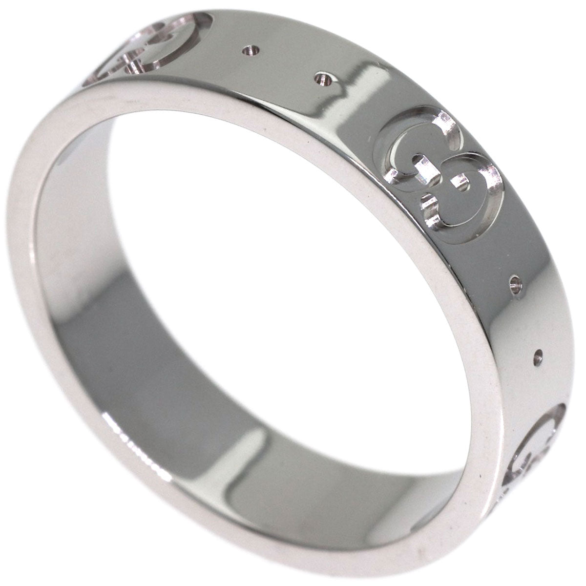 GUCCI Icon # 6 Ring K18 White Gold Ladies [Used]