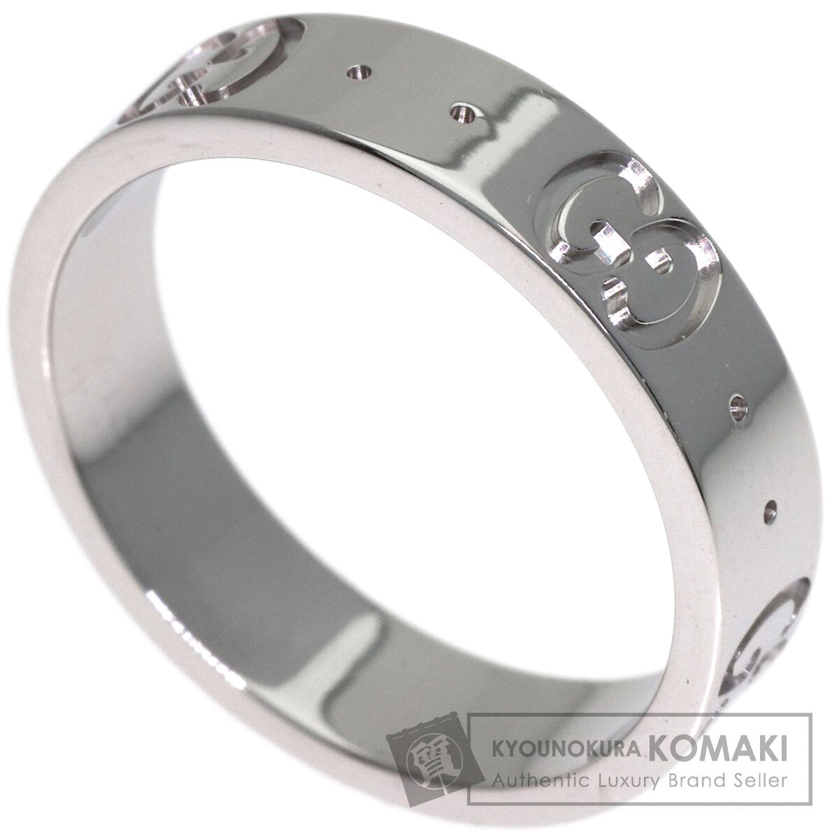 GUCCI Icon # 6 Ring K18 White Gold Ladies [Used]