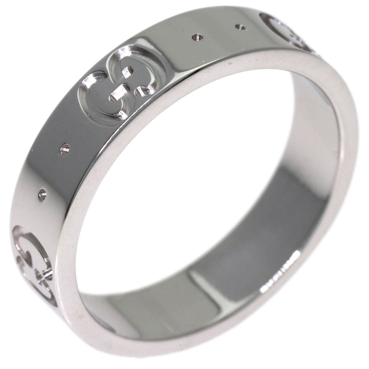 GUCCI Icon # 6 Ring K18 White Gold Ladies [Used]
