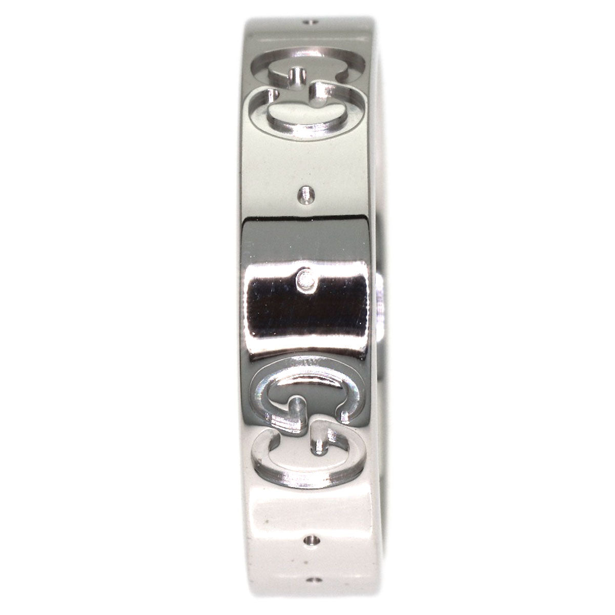 GUCCI Icon # 6 Ring K18 White Gold Ladies [Used]