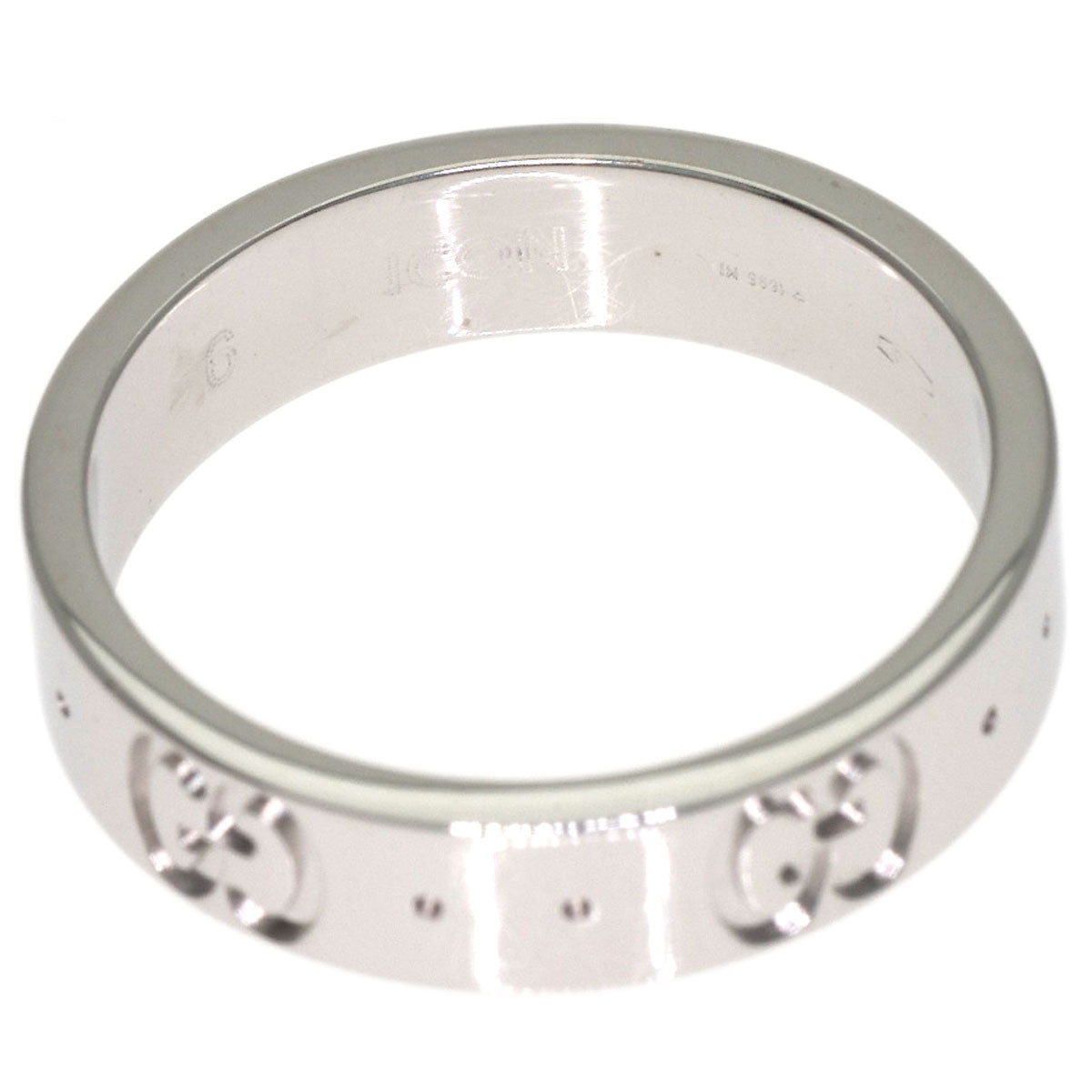 GUCCI Icon # 6 Ring K18 White Gold Ladies [Used]