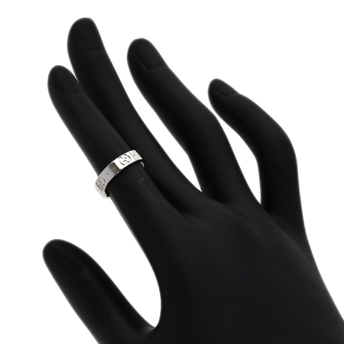 GUCCI Icon # 6 Ring K18 White Gold Ladies [Used]