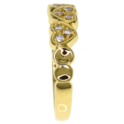 Dior Diamond heart motif Ring K18 Yellow Gold Ladies [Used]