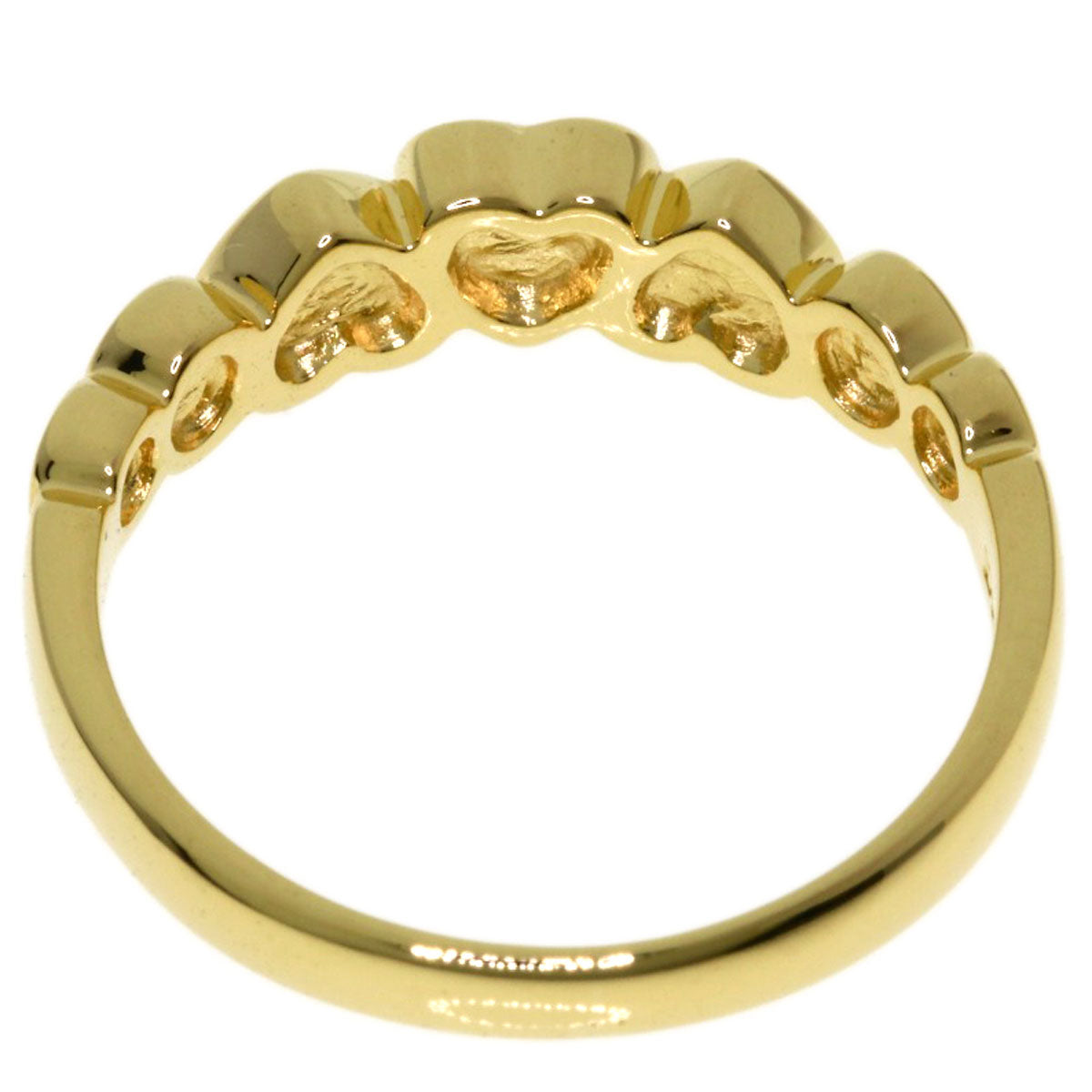 Dior Diamond heart motif Ring K18 Yellow Gold Ladies [Used]