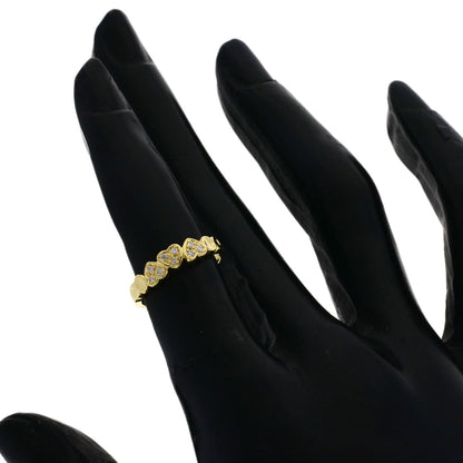 Dior Diamond heart motif Ring K18 Yellow Gold Ladies [Used]
