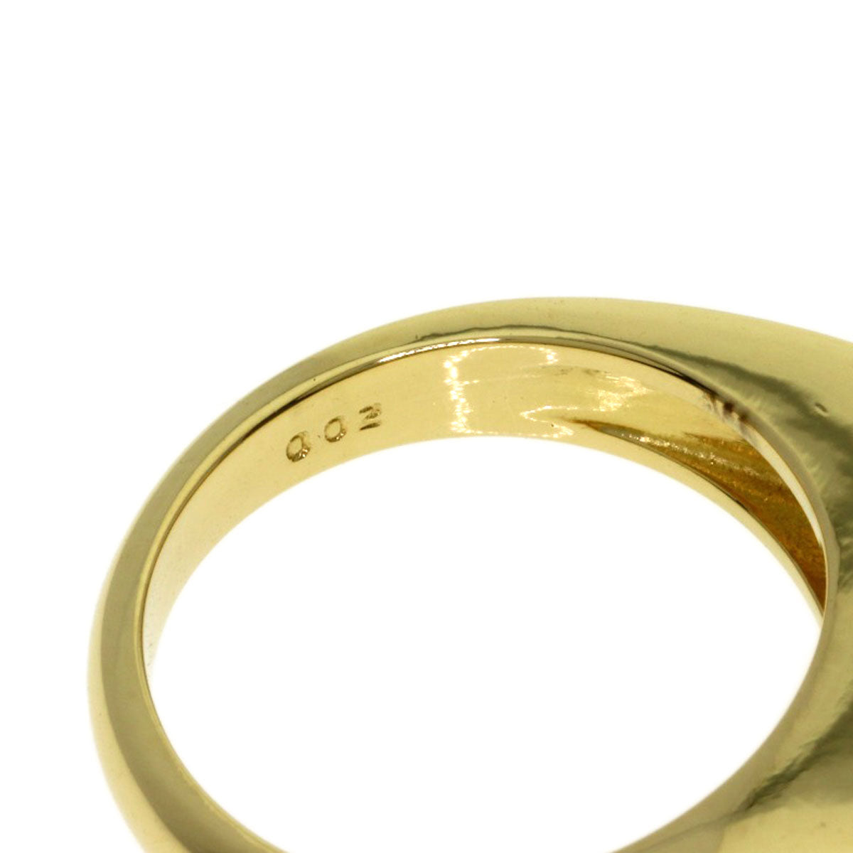 Dior Logo diamond Ring K18 Yellow Gold Ladies [Used]