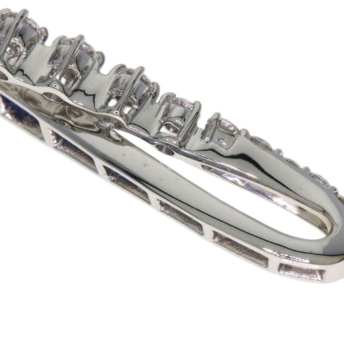 Jeunet Sapphire Diamond Pendant top K18 White Gold Ladies [Used]