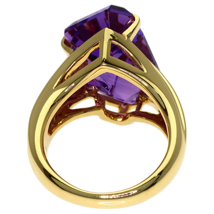 TASAKI Amethyst Diamond Ring K18 Yellow Gold Ladies [Used]