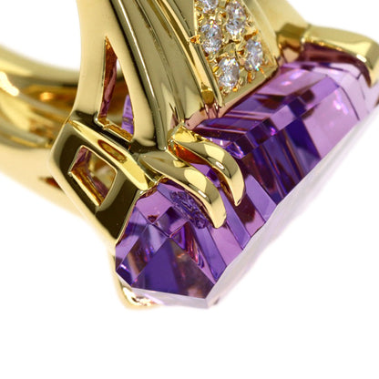 TASAKI Amethyst Diamond Ring K18 Yellow Gold Ladies [Used]