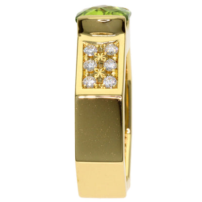 TASAKI Peridot Diamond Ring K18 Yellow Gold Ladies [Used]