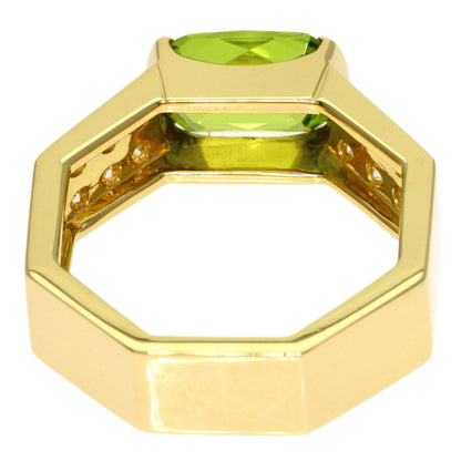 TASAKI Peridot Diamond Ring K18 Yellow Gold Ladies [Used]