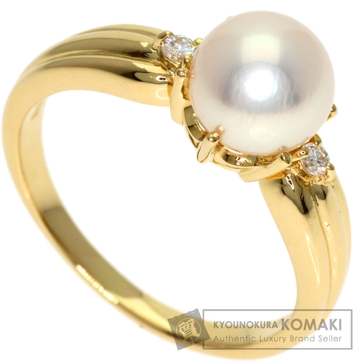 TASAKI Pearl Pearl Diamond Ring K18 Yellow Gold Ladies [Used]