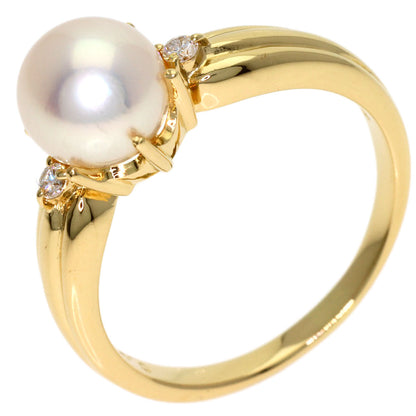 TASAKI Pearl Pearl Diamond Ring K18 Yellow Gold Ladies [Used]