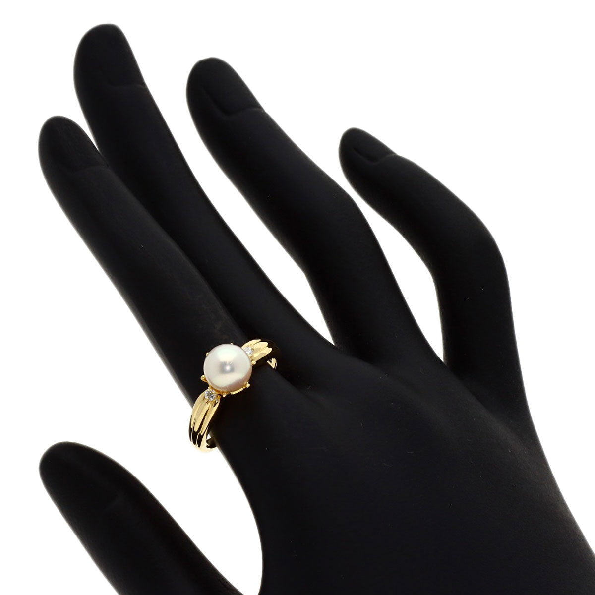 TASAKI Pearl Pearl Diamond Ring K18 Yellow Gold Ladies [Used]
