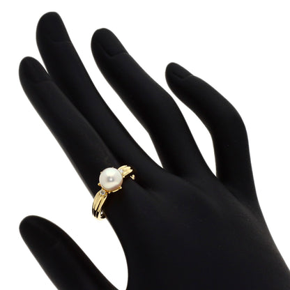 TASAKI Pearl Pearl Diamond Ring K18 Yellow Gold Ladies [Used]