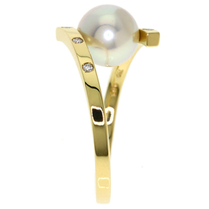 TASAKI A Fine Balance Pearl Pearl Diamond Ring K18 Yellow Gold Ladies [Used]