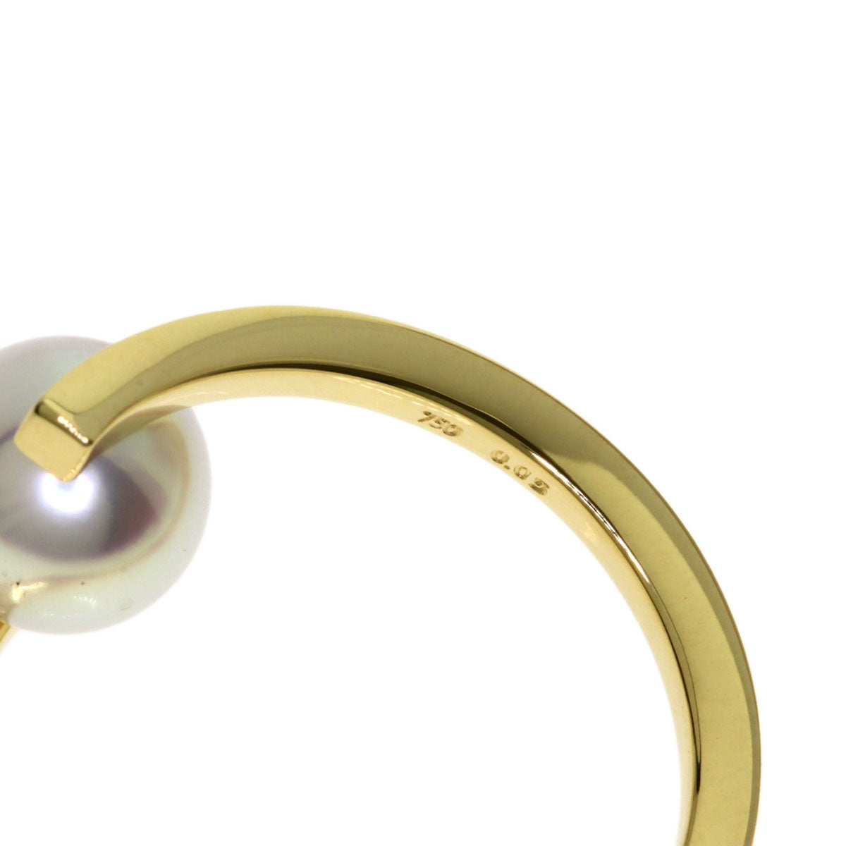 TASAKI A Fine Balance Pearl Pearl Diamond Ring K18 Yellow Gold Ladies [Used]