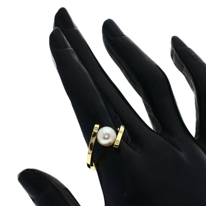 TASAKI A Fine Balance Pearl Pearl Diamond Ring K18 Yellow Gold Ladies [Used]