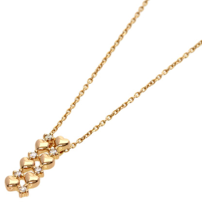 TASAKI Heart Diamond Necklace K18 Pink Gold Ladies [Used]