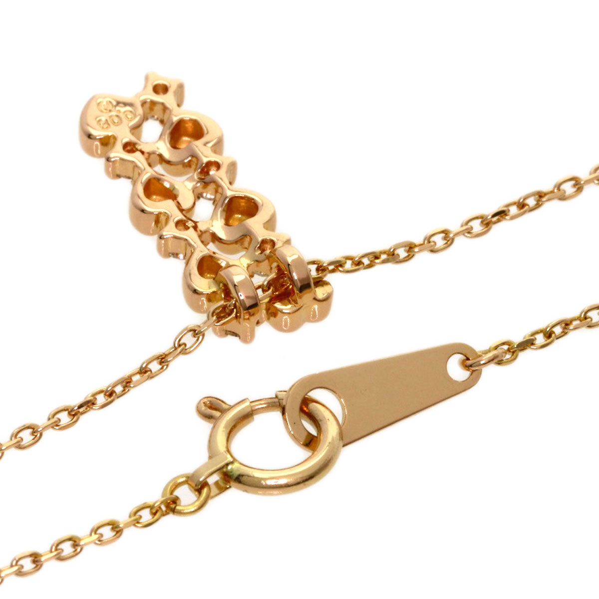 TASAKI Heart Diamond Necklace K18 Pink Gold Ladies [Used]