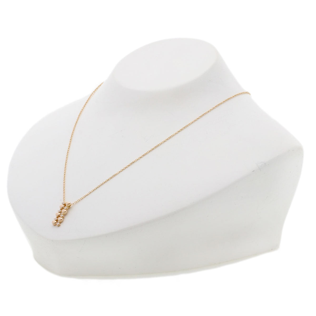 TASAKI Heart Diamond Necklace K18 Pink Gold Ladies [Used]