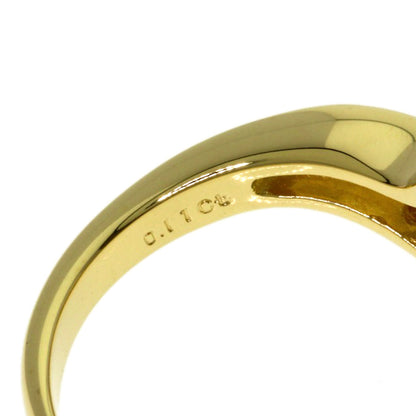 MIKIMOTO Diamond Ring K18 Yellow Gold Ladies [Used]