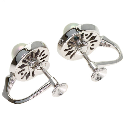 MIKIMOTO Pikuwe Pearl Pearl Earring K18 White Gold Ladies [Used]