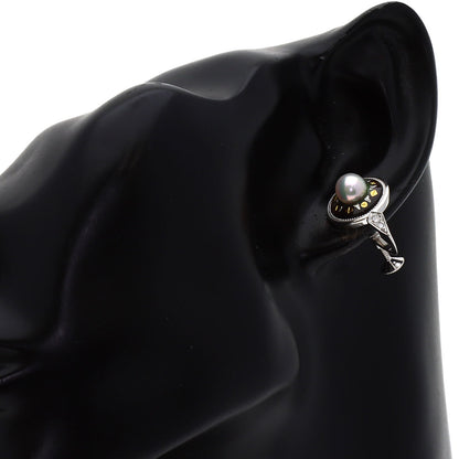 MIKIMOTO Pikuwe Pearl Pearl Earring K18 White Gold Ladies [Used]